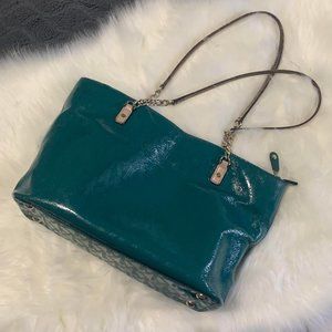 RARE | Michael Kors Jet Set Chain Tote Purse | Deep Sea Green | Jade Turquoise